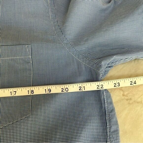 J. Crew 2-ply 100% cotton blue/white button down men’s casual shirt size L - Picture 3 of 6